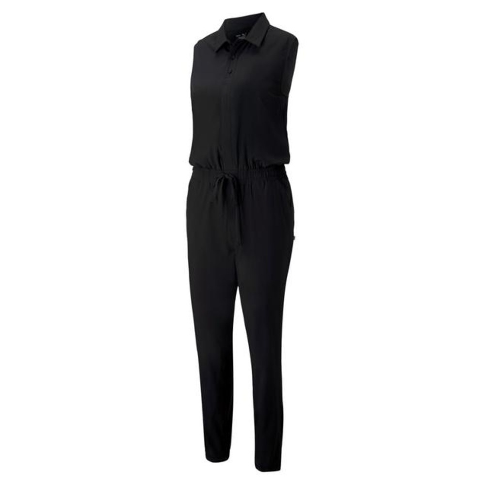 Puma Women’s Black Sleeveless Twilight Jumpsuit Size Small Golf Activewear